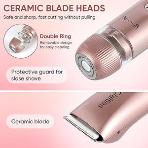 2 in 1 Women Electric Shaver Dual Head Bikini Trimmer