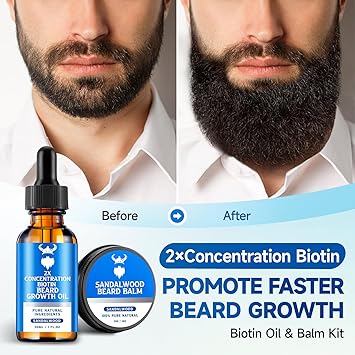 Beard Growth Oil & Beard Balm - Beard Growth Kit
